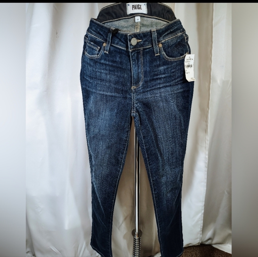 PAIGE TAG, Skyline Skinny Jeans, Woman Blue Denim/Low Rise/Stretchy Nordstrom 28 - Picture 4 of 16